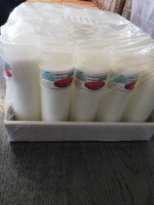 Wkłady do zniczy 140/45 od producenta, 3-4 dni