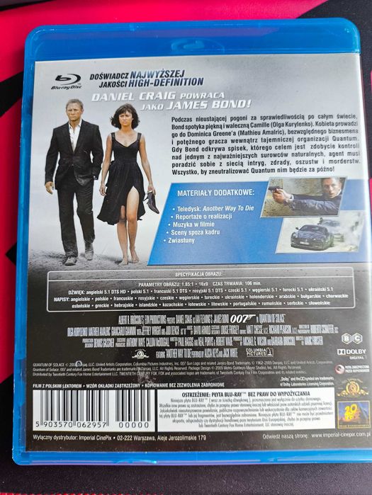 Quantum Of Solace 007 James Bond Blu Ray