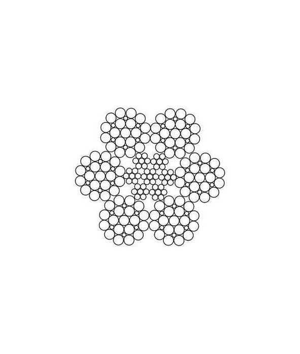 Канат стальной трос для лифта крана лебедки тельфера ГОСТ DIN ISO