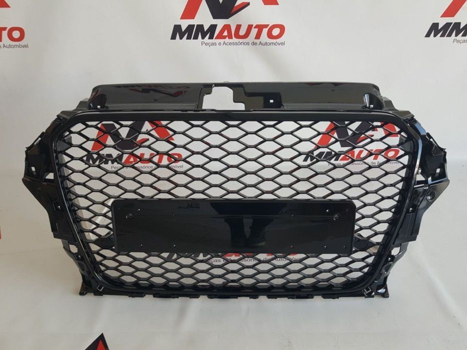 Grelha Frontal Audi A3 8V RS3 Preto Brilho