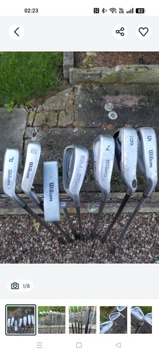 Kije golfowe Wilson i Callaway z torbą
