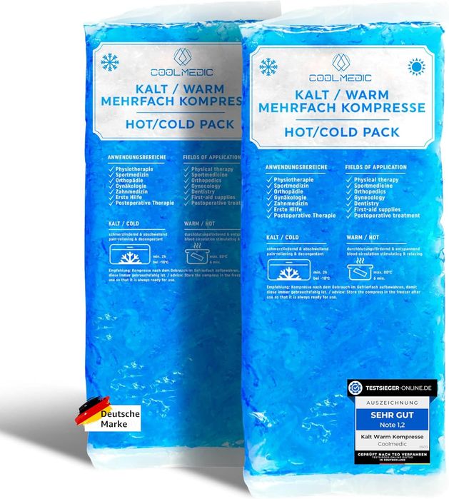 2 X Premium Kompresy Chłodzące i Grzewcze 29x12 cm