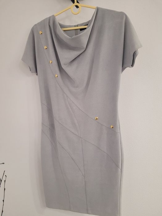 Szara sukienka elegancka M
