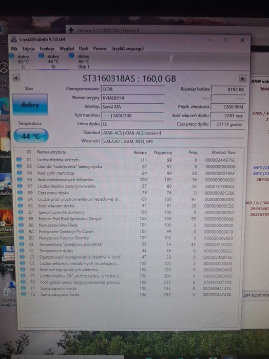 Dysk twardy Seagate Barracuda 7200.12 160GB 0BS nr 419