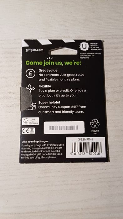 Karta SIM GiffGaff