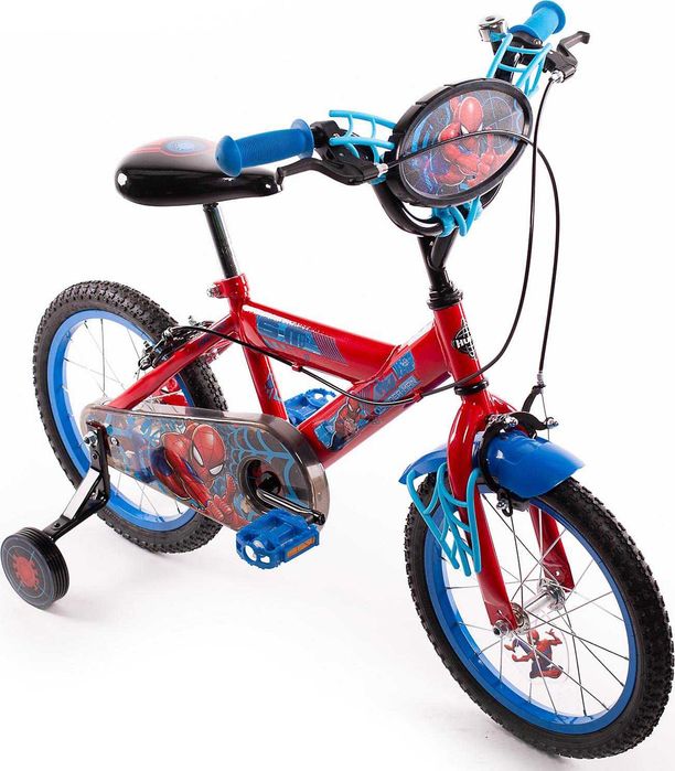 Rower dziecięcy Spider Man 16 cali dla chłopca niebieski Huffy