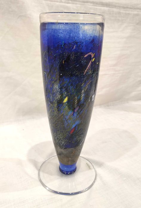 Vaso de vidro Kosta Boda #49250 I BERTIL VALLIEN I Assinado