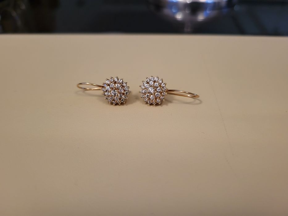 Kolczyki złoto 14k waga 3,71g próba 585