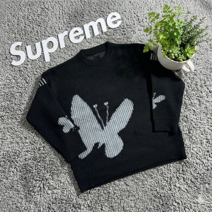Светр Supreme Butterfly | В’язаний светр Supreme з метеликом | Knit | Y2K