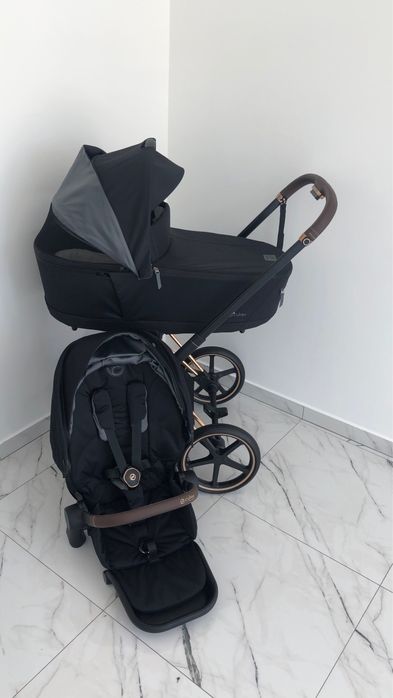 Cybex Priam Lux 4.0 шасси Rose Gold коляска 2 в 1