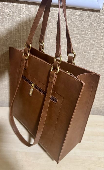 Сумка - тоут Polina & Eiterou, натуральная