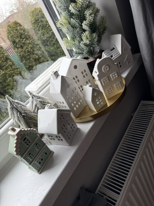 Domki ceramiczne z lampkami led