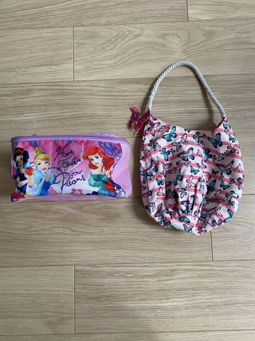 Torebka w motylki + kosmetyczka Disney Księżniczki