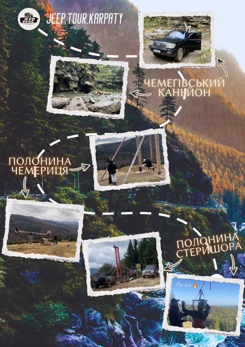 Джип-тури, подорожі горами Яблуниця