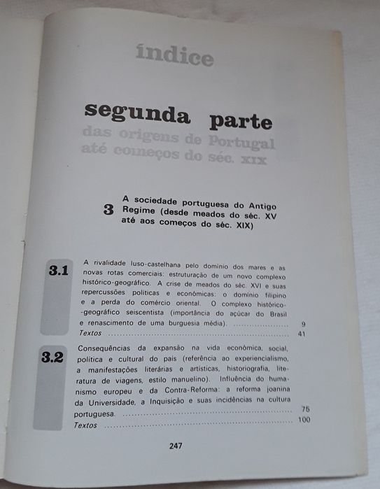 Livros escolares: História de Portugal, 1 e 2 Volumes, 1983