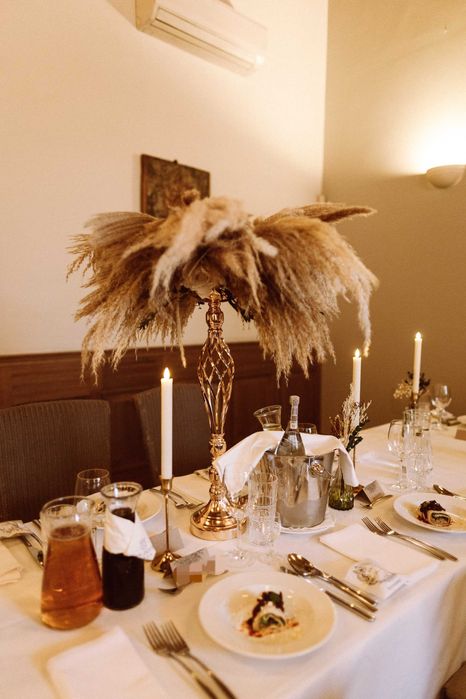 Dekoracje boho wesele ślub pampas trawy