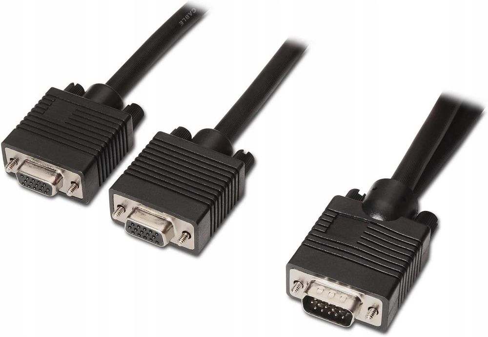 aisens rozdzielacz vga svga hdb15 d-sub 1x męski -2x żeński 45 cm