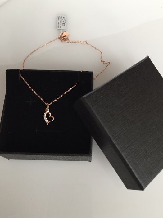 Знижка! Xenox срібна  цепочка,  цирконій, позолота, Австрія