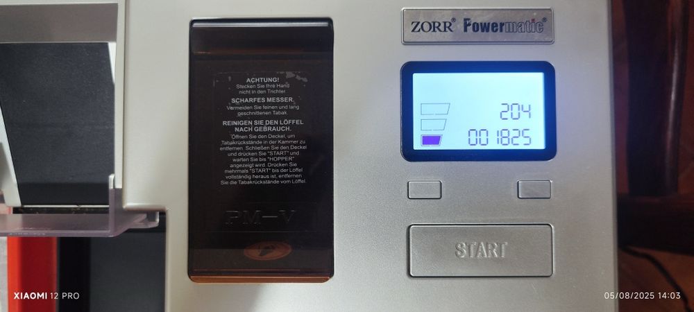 Máquina de entubar, powermatic V