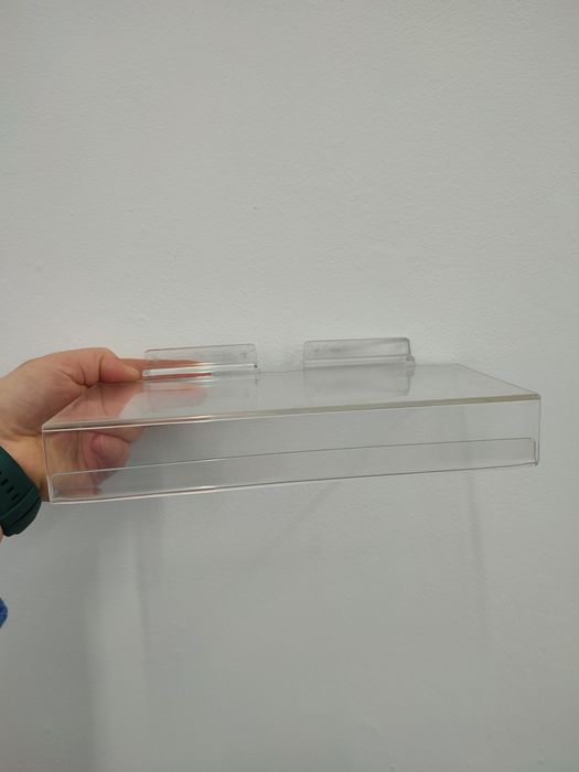 Półka plexi 23 x 10 cm do ścianki ekspozycyjnej panela spacewall stalw