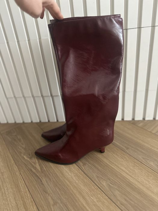 Нові! Сапожки жіночі бордові 37р-38р