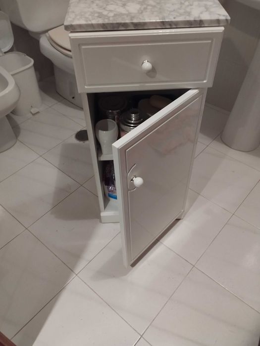 Móvel casa banho lavado branco