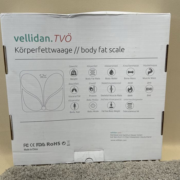 Vellidan.care Waga łazienkowa z analiza ciała SMART