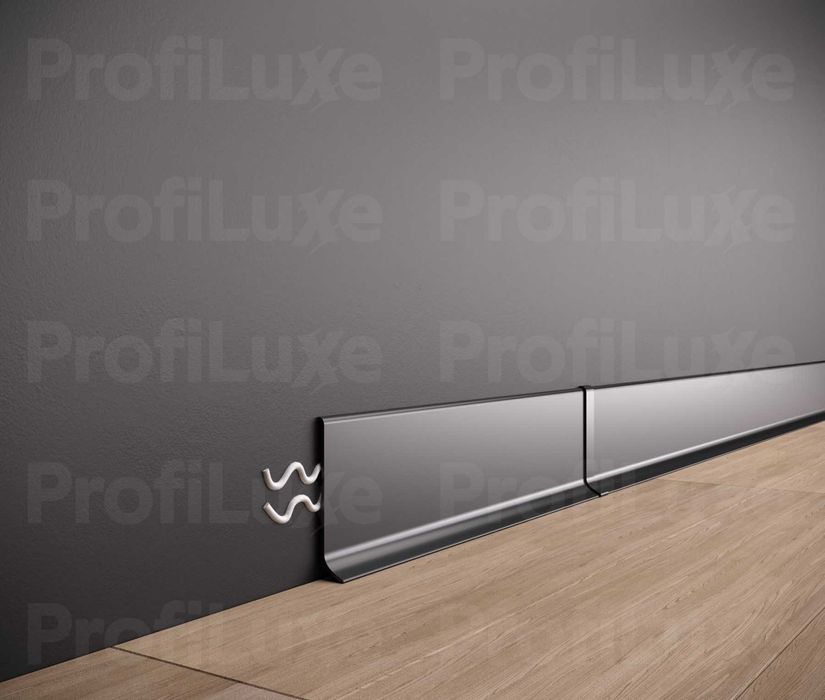 Алюмінієвий плінтус чорний/білий/сріблястий/РАЛ