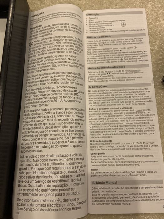 Chapa do cabelo marca Braun