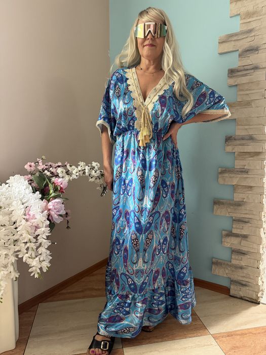 Slicza sukienka boho wzor pasley.