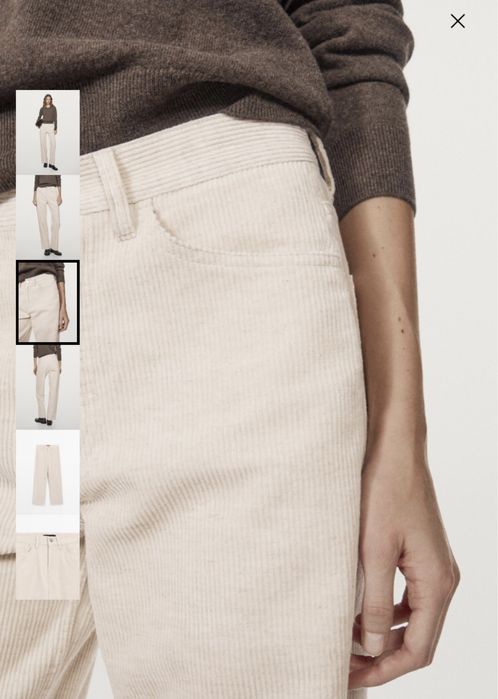 Вельветові штани Massimo Dutti