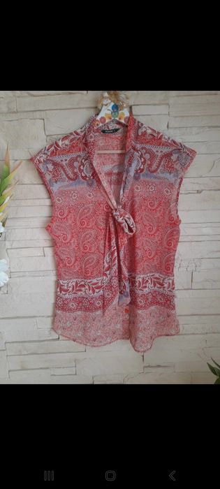 Cienka burgundowa bluzka letnia r.L/40