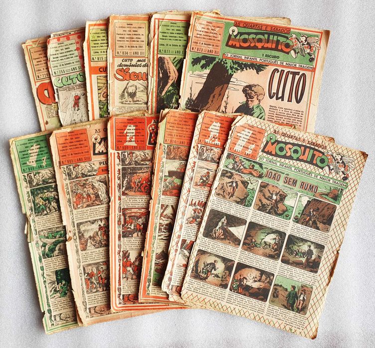 Antigos Livros BD ~ "O MOSQUITO" ~ Lote de 12 números.