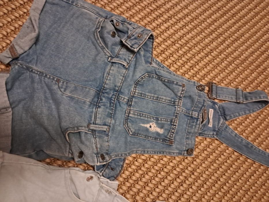 Spodenki ogrodniczki jeans Reserved jak nowe krótkie 146