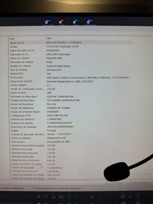 Computador fixo | AMD Ryzen 5 / AMD Radeon RX / 512GB / 16GB