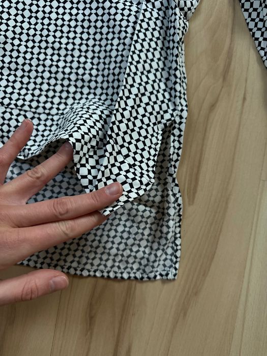 Zara woman damska bluzka elegancka biały czarny wzory