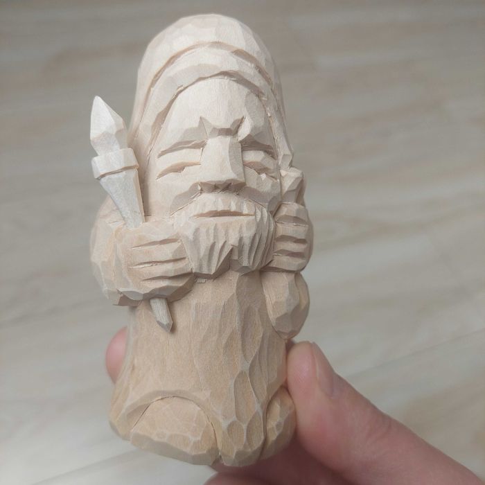 Figurka drewniana duch lasu lub gwarek