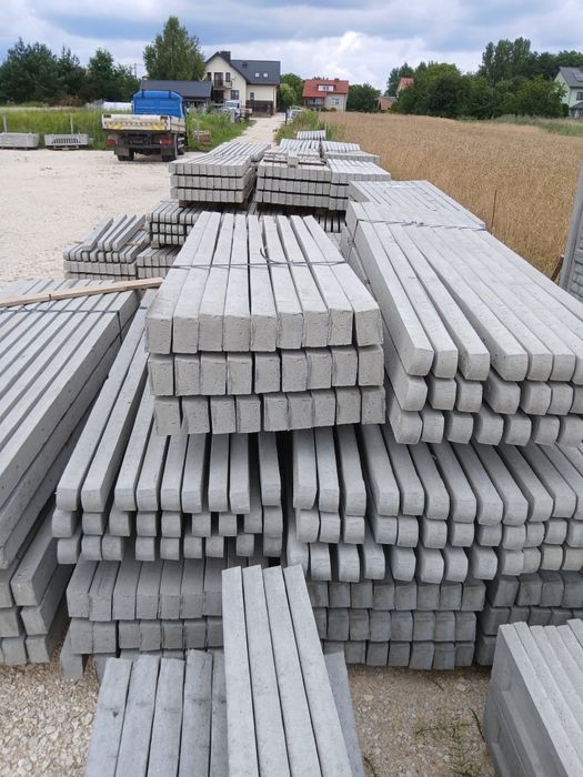 Ogrodzenie betonowe, płyty, słupy