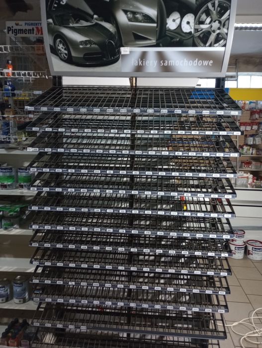 Ekspozytotr stojak na farby