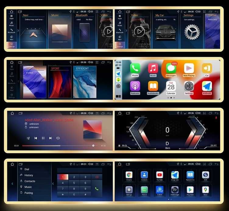 CarPlay Android Auto Radio DAB+ Opcja GPS Nawigacja WiFi 4G MP3 MP4 Bluetooth Pełny Android BMW E63 E64