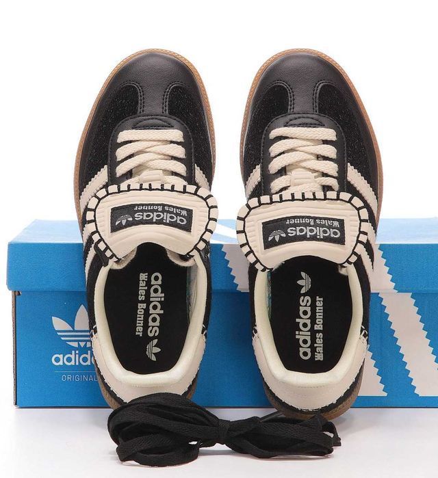 Женские кожаные кроссовки Adidas Samba x Wales Bonner адидас самба
