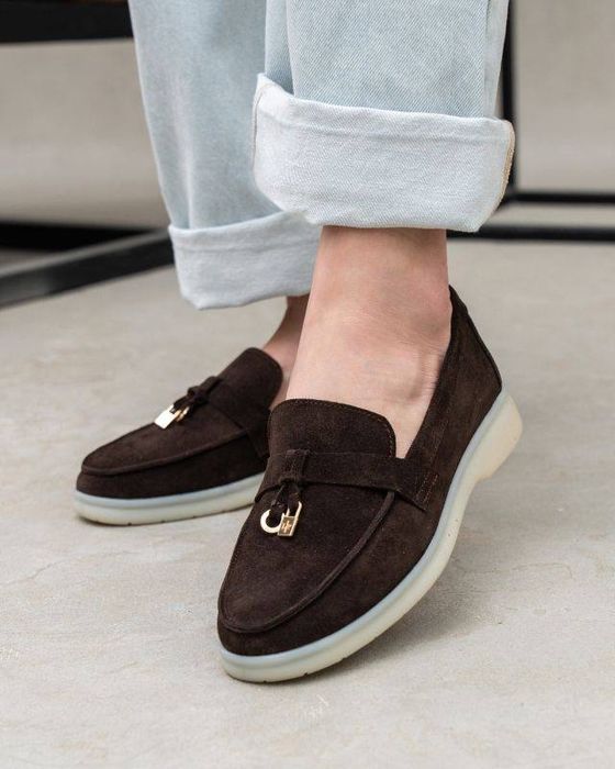 Жіночі лофери Loro Piana Brown