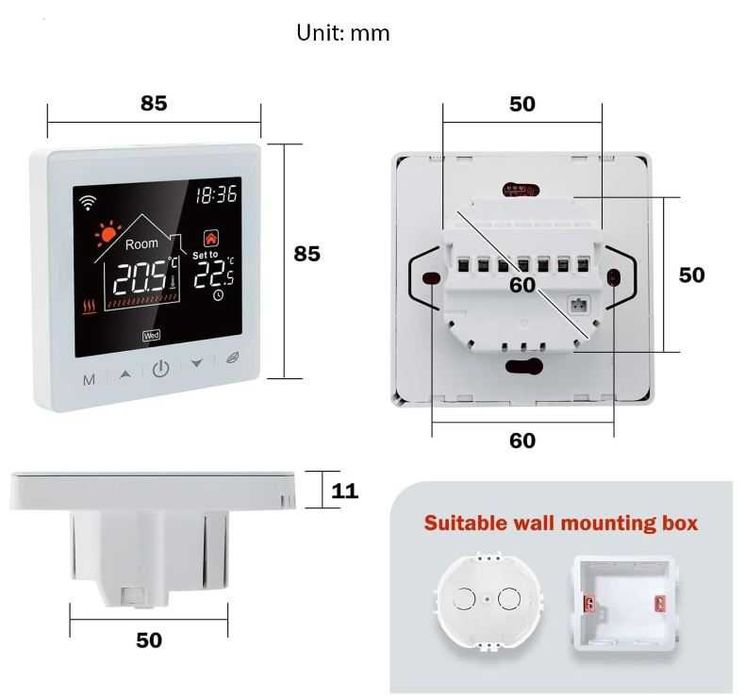 Termostat Wifi HUALANS do kotła gazowego