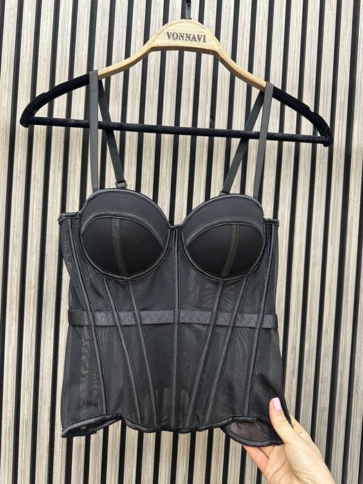 Корсет топ чорний