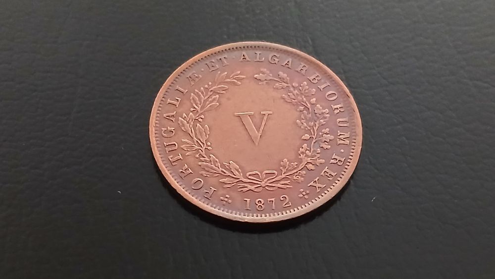 Moeda de V Reis de 1872