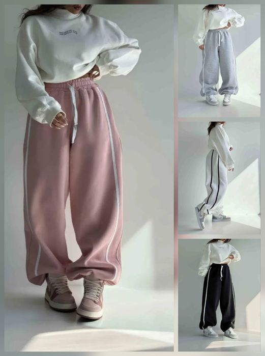 Супер круті широкі штани на флісі