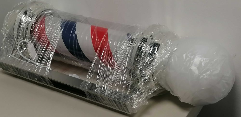 Poste de Barbeiro - Barber Pole - com luz e rotação