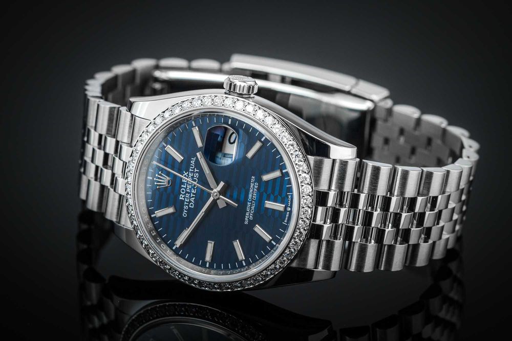 ROLEX DATEJUST 36 Blue Fluted Motif