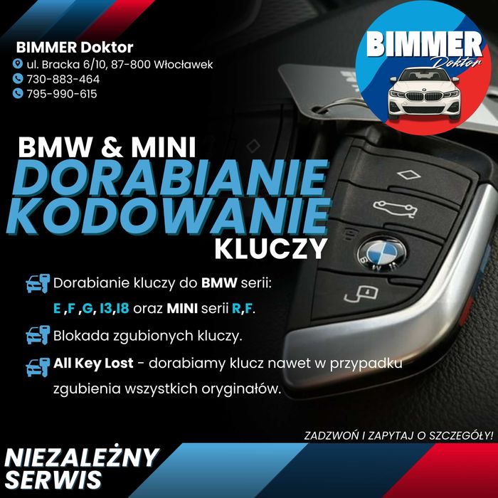 Diagnostyka BMW Kodowanie Doposażenia Kluczyki Naprawy Chiptuning
