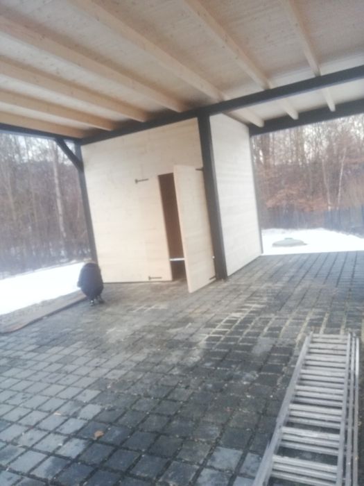 Garaże drewniane zadaszenia